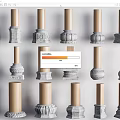 Chinese Style Pillar Foundation Pillar Stone Drum Pillar Foundation Stone Pillar Cornerstone Stone 3d model