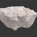 White Powder Heap With Fine Loose Texture On Dark Background Surface 3d model
