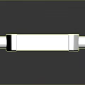 Silver Radiator With Red Connectors And Fins On Smooth Reflective Surface