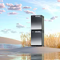 Modern Double Drum Washing Machine With Sleek Design In Natural Landscape Setting