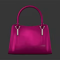 Fashionable Pink Handbag with Top Handles and Metal Clasps Trendy Ladies Evening Accessory