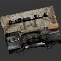 Heavy Duty Flatbed Trailer With Metal Flat Surface And Transport Wheels