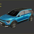 Sleek Blue SUV With Black Roof Modern Design And Alloy Wheels