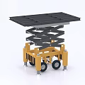 Industrial Equipment Mobile Scissor Lift Platform With Wheels And Lifting Function