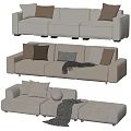 Double sofa Multi-person sofa Corner sofa 3d model