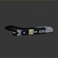 Modern Sci Fi Handgun Weapon With Metallic Surface And Futuristic Details 3d model