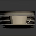 Everyday Household Tableware Including Stacked Plates A Cup With Saucer And Two Separate Plates