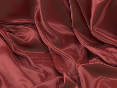 Luxurious Red Velvet Fabric With Smooth Sheen And Elegant Textured Wrinkles 3d model