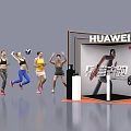 HUAWEI Power Unlimited Photo Check in Spot with Exercising People and Dumbbells