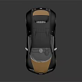 Black And Gold Bugatti Sports Car With Sleek Exterior And Golden Wheels