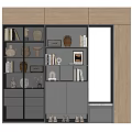 Modern Simple Shoe Cabinet Open Compartment Locker 3d model