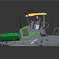 Green And Yellow ABG VOGELE Road Roller With Cab And Tracks