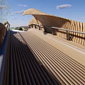 Modern Bridge Landscape Bridge 3d model