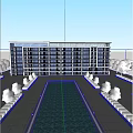 Modern Residential Building Simple Multi-storey Residence 3d model