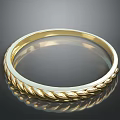 Elegant Gold Braided Texture Ring Delicate Fashion Accessory For Daily Wear