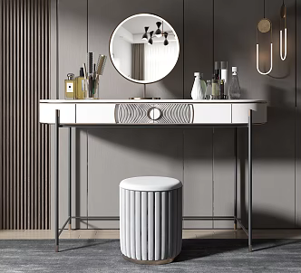 Light Luxury Dressing Table 3d model