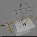 Efficient Yellow Tower Cranes Heavy Duty Industrial Equipment For Construction Site