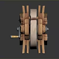 Wooden Spinning Wheel with Large Wheel and Sturdy Wooden Frame for Daily Use