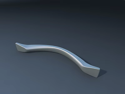 Modern Silver Curved Faucet Design with Sleek Contemporary Finish and Shape 3d model