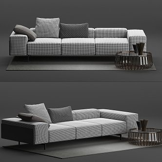 Modern Multiplayer Sofa Kartell Brand Sofa Brand Sofa 3d model