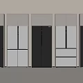 Various Styles of Gray and White Refrigerators with Drawer and Side by Side Designs on