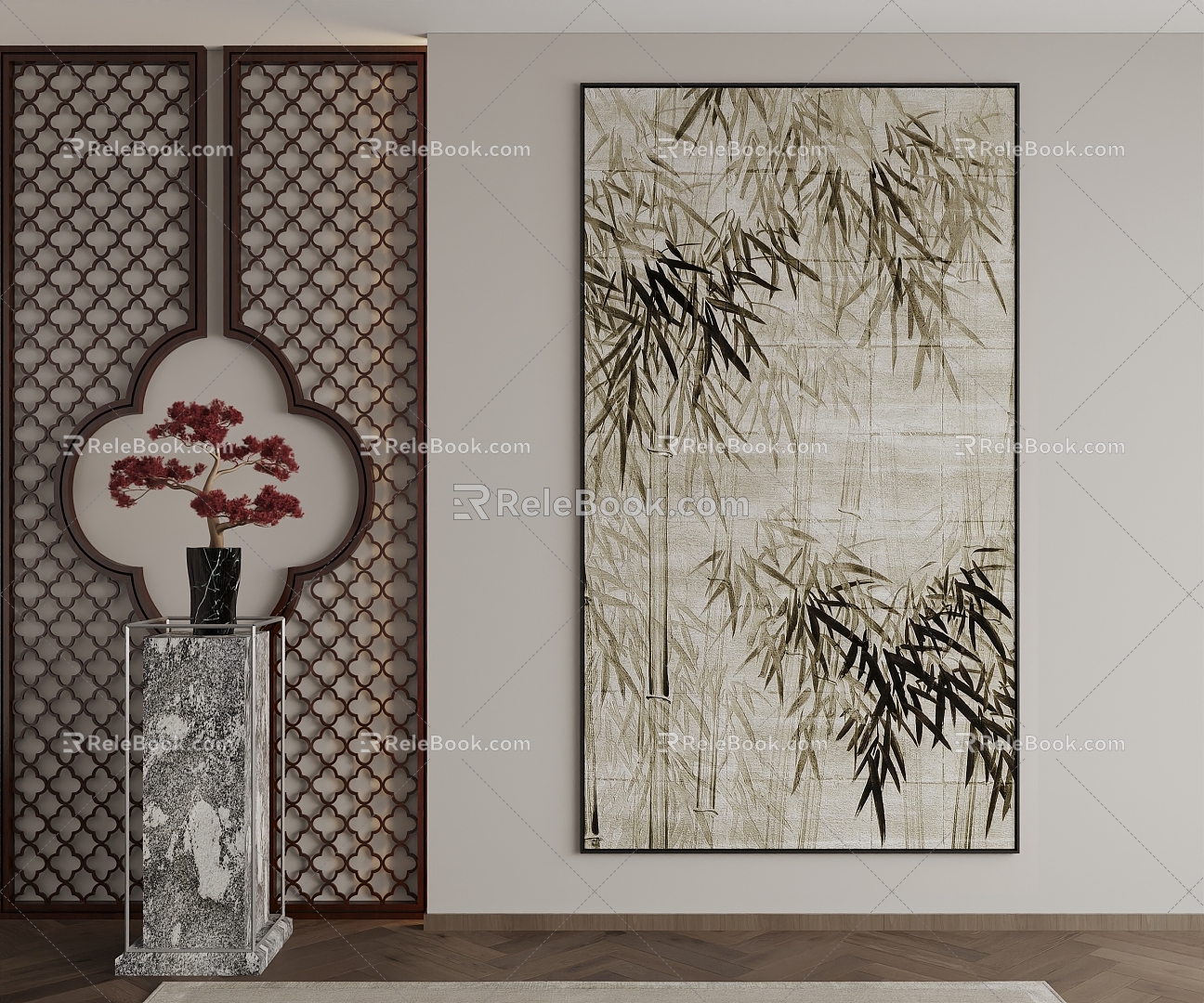 New Chinese Decorative Painting 3d model