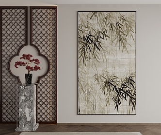 New Chinese Decorative Painting 3d model