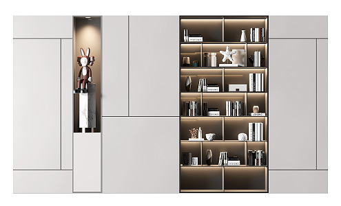 Modern bookcase 3d model