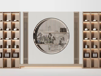 New Chinese Decorative Cabinet 3d model