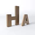 Decorative Ornament Set With Geometric Shapes Vase Teapot Letter Decor And Table Lamp