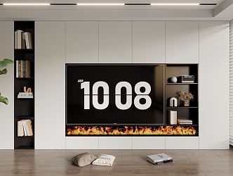 Modern TV background wall 3d model