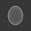 Fresh Brown Egg With Speckled Shell Isolated on Dark Background