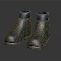 Green Textured Shoes With Blue Sock Like Collar And Orange White Laces