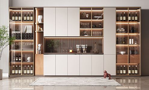 Modern Wine Cabinet 3d model