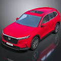 Red Honda SUV With Modern Design Sunroof Alloy Wheels And Streamlined Body