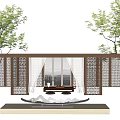 New Chinese Style Pavilion Landscape Pavilion Gallery Landscape Gallery Landscape Small Architecture 3d model