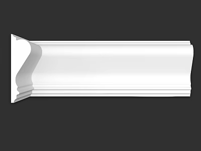 Architectural Component White Decorative Molding With Detailed Profile For Interior Use 3d model