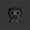 Futuristic Sci Fi Tactical Helmet With Metallic Finish Red Lenses And Mechanical Design For Cosplay