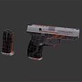 CounterBlok Pistol With Black White Orange Design And Detachable Magazine