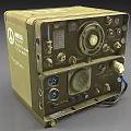 Olive Green Military Radio Device With Motorola Logo Knobs And Ports