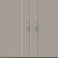 Double Ornate Silver Cabinet Handles With Vintage Metal Decorative Design