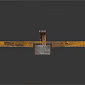 Rusted Metal Mesh Platform Structure With Side Stand And Industrial Design