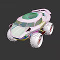 Futuristic Utility Vehicle Design With Large Tires And Sleek Body