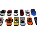 Colorful Sports Cars Collection With Various Models And Different Colors