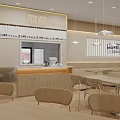 Modern Healthy Restaurant Interior With Bright Space Green Plants And Tables