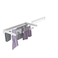 Modern Bathroom Storage Rack With Hanging Towels And Clothes Hooks 3d model