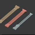 Classical Column Sculpture Carvings in Beige Pink and Light Blue Colors