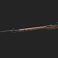 Vintage Bolt Action Rifle With Wooden Stock Metal Barrel And Scope Design