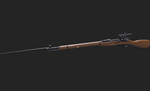 Sniper Rifle Mossinagan M91 30 Sniper Rifle Military Games 3d model