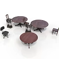 Wooden Round Tables And Matching Chairs For Home Dining Furniture Set